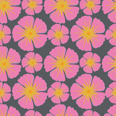 Elegant trendy vector ditsy floral seamless pattern design of beautiful abstract flowers and leaves. Foliage repeat texture background. Suitable for wallpaper, surface printing and textile