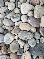 Natural Sea Stones and Gravel Background. Stone Texture