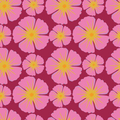 Beautiful seamless floral pattern . Flower vector illustration. Field of flowers
