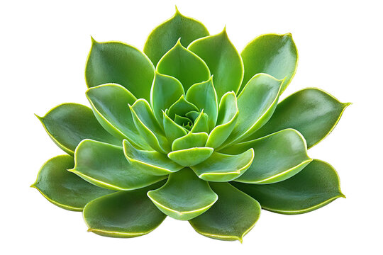 Bright green succulent leaf with smooth edges and fresh natural look