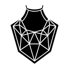 Geometric Necklace silhouette vector