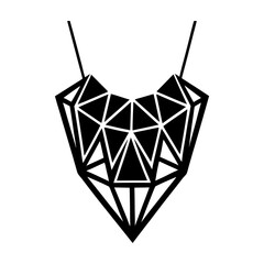 Geometric Necklace silhouette vector