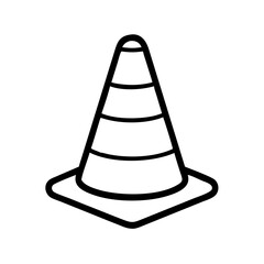 Construction Barrier Marking Off a Work Zone for Safety and Security