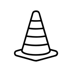 Construction Barrier Marking Off a Work Zone for Safety and Security