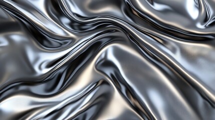 Silver metallic texture with a sleek and shiny surface, ideal for backgrounds and design projects, industrial, surface, smooth