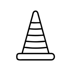 Construction Barrier Marking Off a Work Zone for Safety and Security