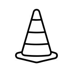 Construction Barrier Marking Off a Work Zone for Safety and Security