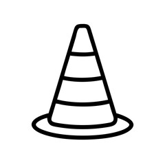 Construction Barrier Marking Off a Work Zone for Safety and Security