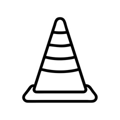 Construction Barrier Marking Off a Work Zone for Safety and Security