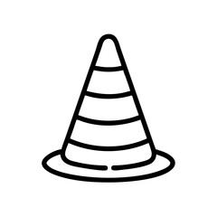 Construction Barrier Marking Off a Work Zone for Safety and Security