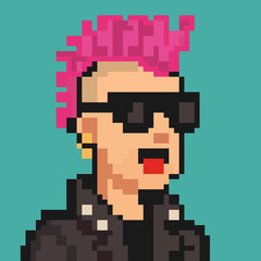 Fototapeta premium Web Cyber Punk Pixel