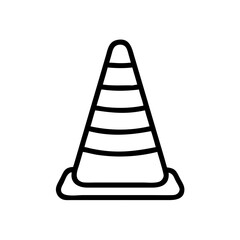 Construction Barrier Marking Off a Work Zone for Safety and Security