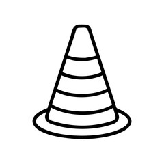 Construction Barrier Marking Off a Work Zone for Safety and Security