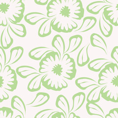 Beautiful seamless floral pattern . Flower vector illustration. Field of flowers
