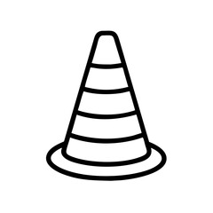 Construction Barrier Marking Off a Work Zone for Safety and Security