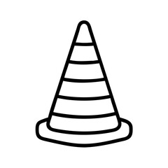 Construction Barrier Marking Off a Work Zone for Safety and Security