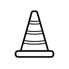 Construction Barrier Marking Off a Work Zone for Safety and Security