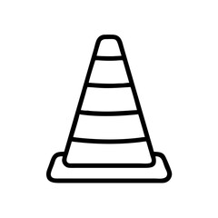 Construction Barrier Marking Off a Work Zone for Safety and Security