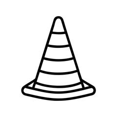 Construction Barrier Marking Off a Work Zone for Safety and Security