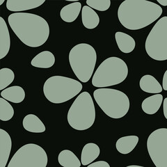 Trendy floral seamless pattern. Simple red and beige daisy. Spring flower template for packaging, postcards, textile printing, wallpaper. Hand drawn illustration isolated on white background