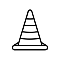 Construction Barrier Marking Off a Work Zone for Safety and Security