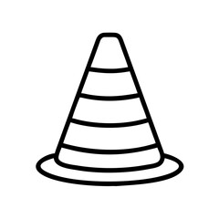 Construction Barrier Marking Off a Work Zone for Safety and Security