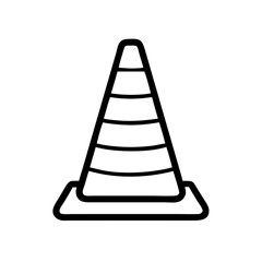 Construction Barrier Marking Off a Work Zone for Safety and Security