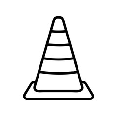 Construction Barrier Marking Off a Work Zone for Safety and Security