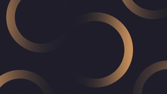 Luxury Golden Circles on Dark Background Animation