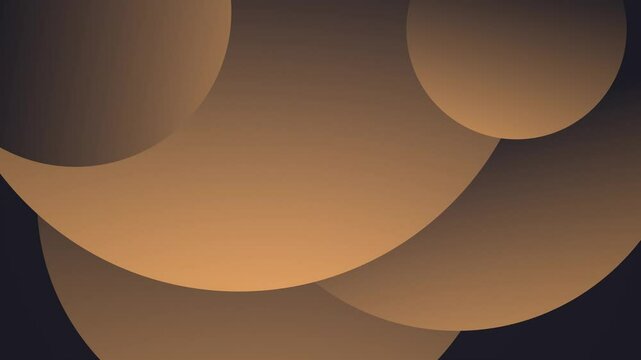 Luxury Golden Circles on Dark Background Animation