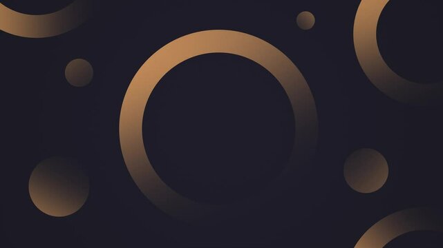Luxury Golden Circles on Dark Background Animation