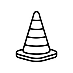 Construction Barrier Marking Off a Work Zone for Safety and Security