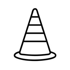 Construction Barrier Marking Off a Work Zone for Safety and Security