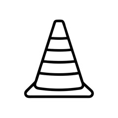 Construction Barrier Marking Off a Work Zone for Safety and Security