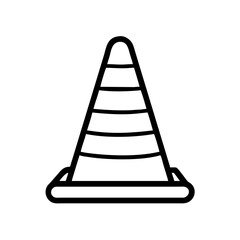 Construction Barrier Marking Off a Work Zone for Safety and Security