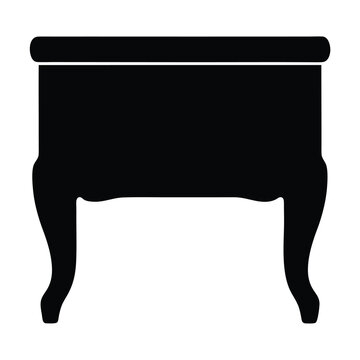 recommend clip art: vanity table vector silhouette icon - perfect for furniture icons, decals, or eps crafts.