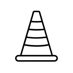 Construction Barrier Marking Off a Work Zone for Safety and Security