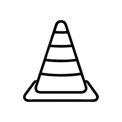 Construction Barrier Marking Off a Work Zone for Safety and Security