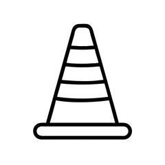 Construction Barrier Marking Off a Work Zone for Safety and Security