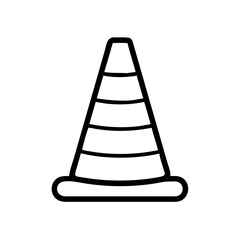 Construction Barrier Marking Off a Work Zone for Safety and Security