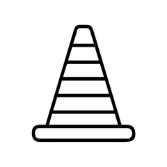 Construction Barrier Marking Off a Work Zone for Safety and Security