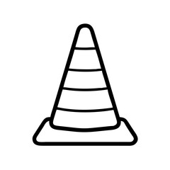 Construction Barrier Marking Off a Work Zone for Safety and Security