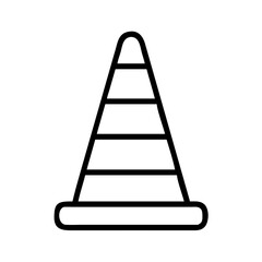 Construction Barrier Marking Off a Work Zone for Safety and Security