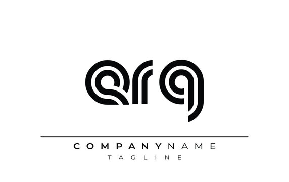 ERQ Creative Unique Modern Letter Logo Design. Stylized logo featuring a unique letter design, presenting abstract minimalist aesthetics and modern appeal.