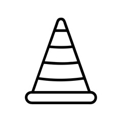 Construction Barrier Marking Off a Work Zone for Safety and Security