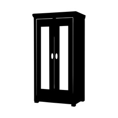 wardrobe vector silhouette icon - perfect for furniture icons, decals, or SVG crafts.