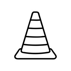 Construction Barrier Marking Off a Work Zone for Safety and Security