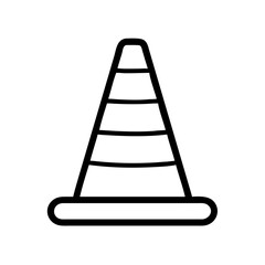 Construction Barrier Marking Off a Work Zone for Safety and Security