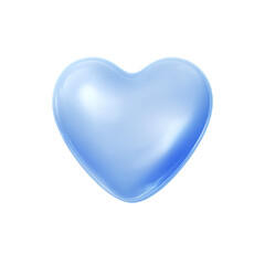 Simple Blue Heart Shape Against  isolated on a transparent background