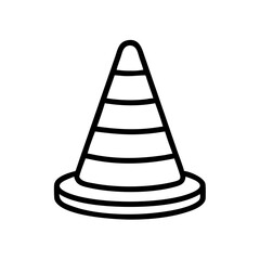 Construction Barrier Marking Off a Work Zone for Safety and Security